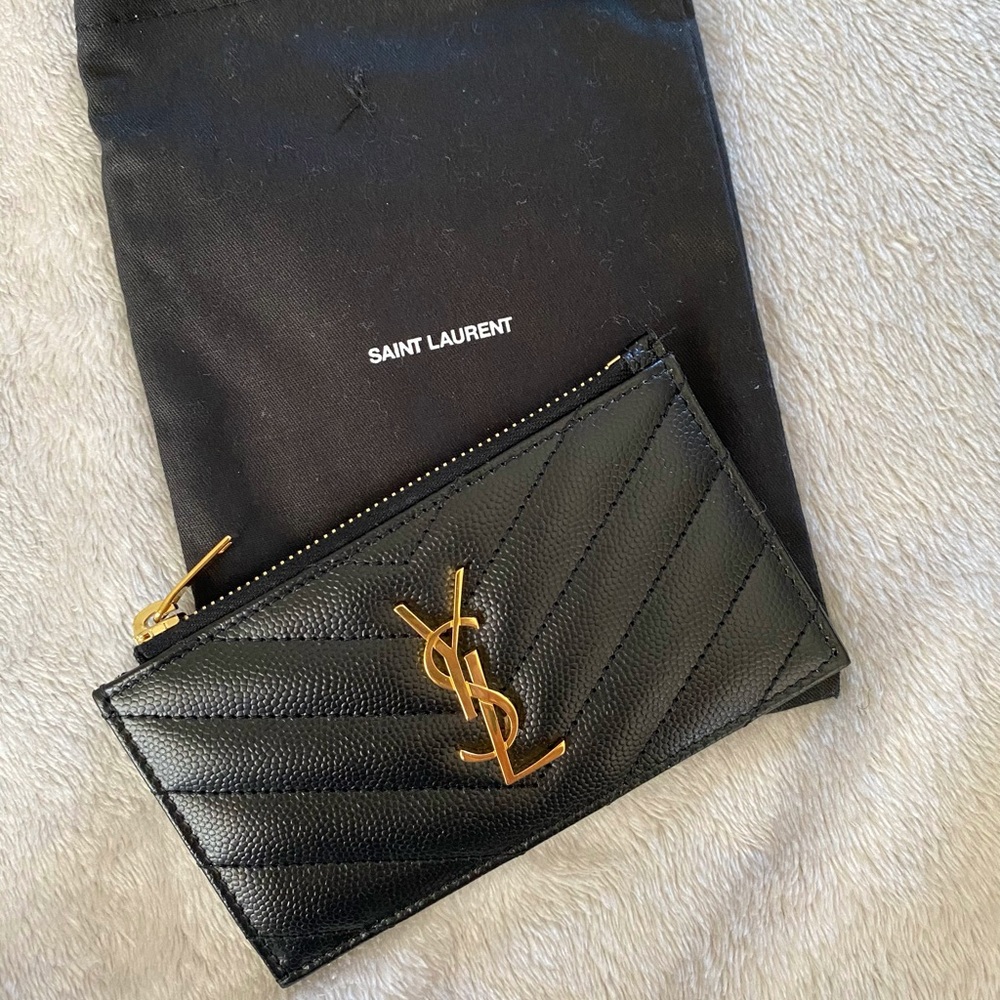 ❌ SOLD ❌ YSL zipped card case
